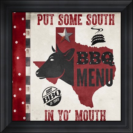 Framed Texas BBQ 4 Print
