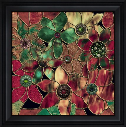 Framed Stained Glass Christmas Print