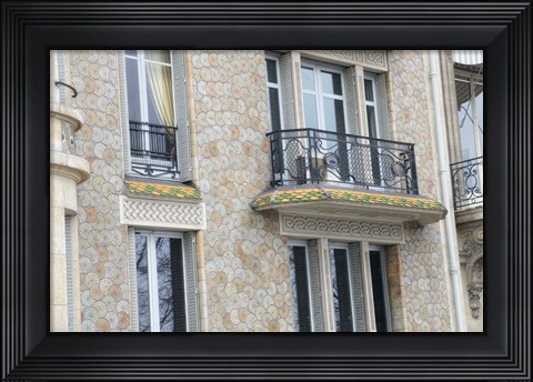 Framed Apartement Building Paris Print