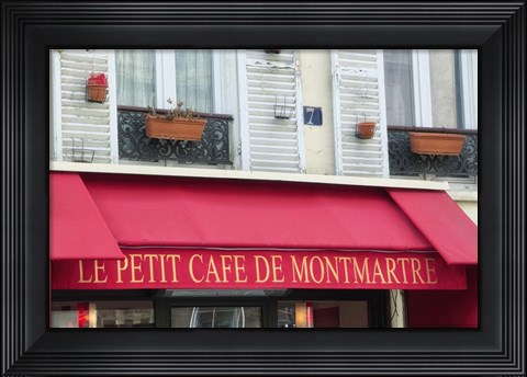 Framed Cafe on Montmartre Print