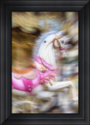 Framed Carousel de Montmartre III Print