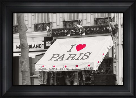 Framed I Love Paris Print