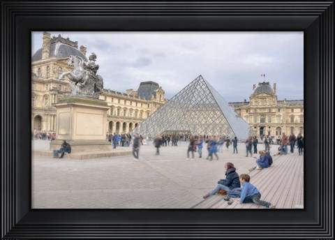 Framed Louvre Palace And Pyramid IV Print