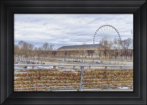 Framed Love Lock Bridge Print