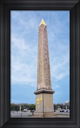 Framed Luxor Obelisk On Place de la Concorde Print