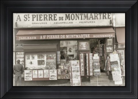 Framed Monmartre Shop 1 Print