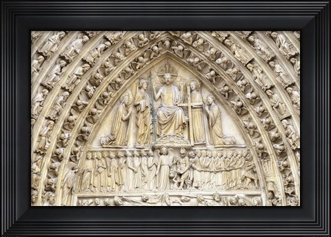 Framed Notre Dame Facade Details II Print