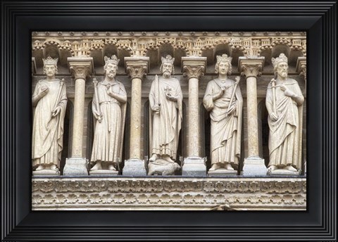 Framed Notre Dame Facade Details III Print