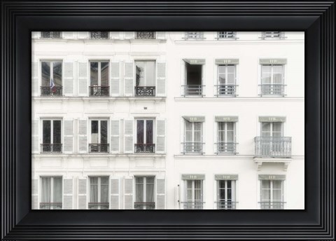 Framed Paris Apartement Building II Print