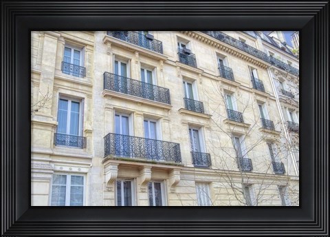 Framed Paris Apartement Building III Print
