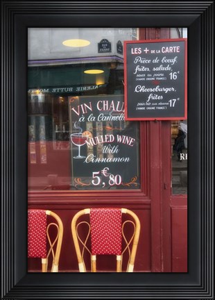 Framed Paris Bar Print