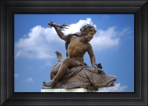 Framed Pont Alexandre III Statue II Print