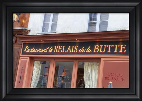 Framed Relais de la Butte Restaurant Print