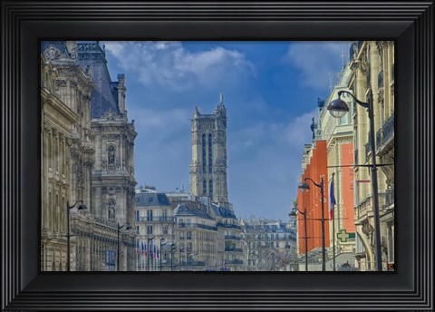 Framed Rue de Rivoli - Le Marais Print
