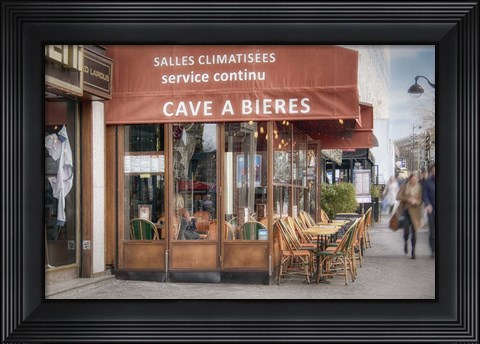 Framed Terrace In Paris Print