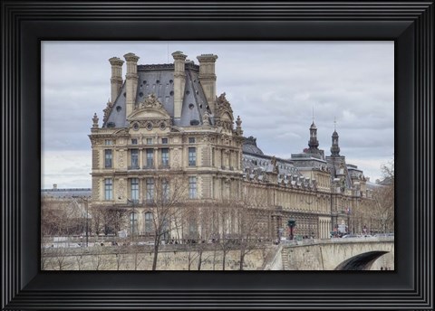 Framed Louvre And Pont Royal Print