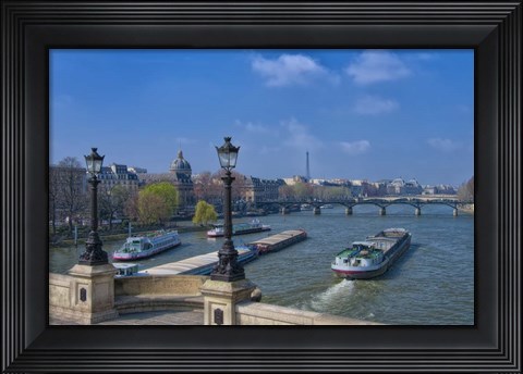 Framed Pont Neuf And Seine River Print
