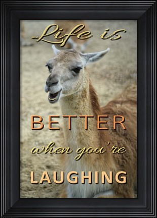 Framed Life Is Better Laughing Print