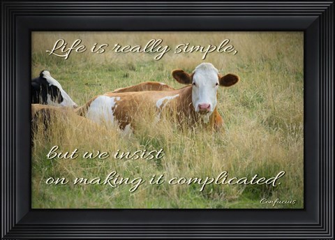 Framed Life Is Simple Print