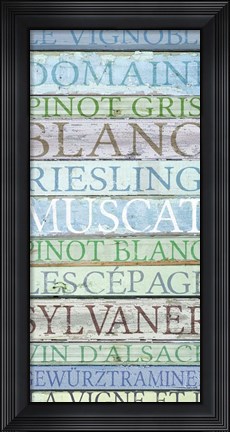 Framed Alsace Wines Print