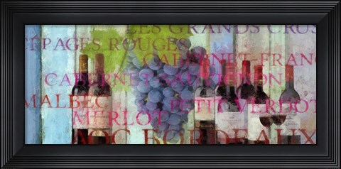 Framed Bordeaux Wine Print