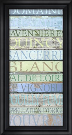 Framed Loire Valley Wines Print