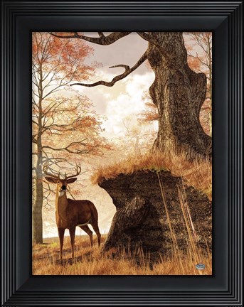 Framed Autumn Buck Print
