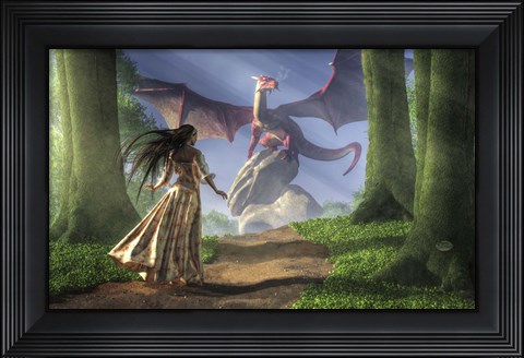 Framed Facing The Red Dragon Print