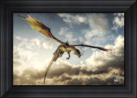 Framed Flying Dragon Death From Above Print