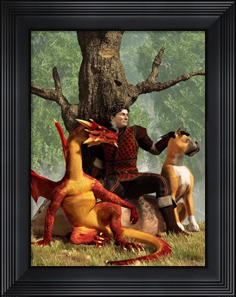 Framed Courageous Hunters Print
