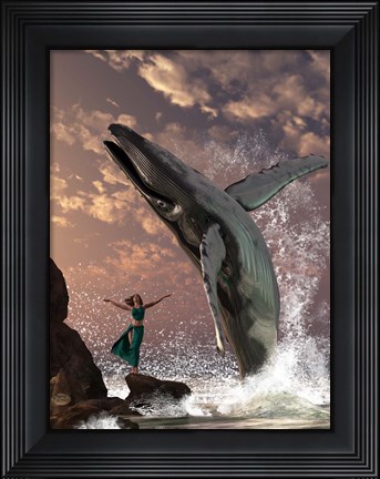 Framed Whale Watcher Print