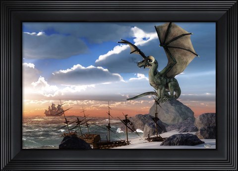 Framed Scourge Of The Sea Print