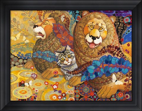 Framed Leonine Tapestry Print