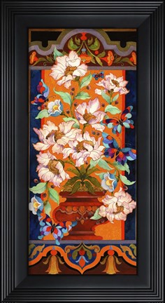 Framed Peony Tile Print