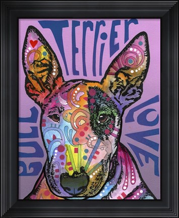 Framed Bull Terrier Love Print