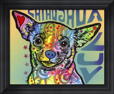 Framed Chihuahua Luv Print