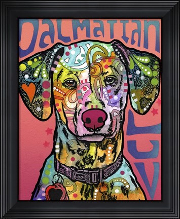 Framed Dalmatian Luv Print