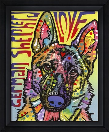 Framed German Shepherd Love Print