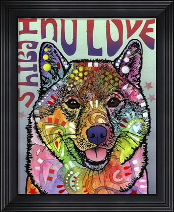 Framed Shiba Inu Love Print