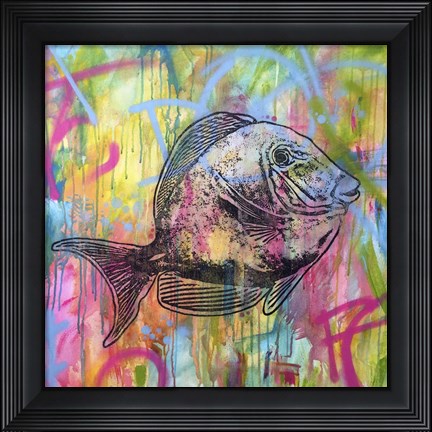 Framed Fishy Spray Print