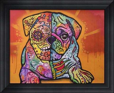 Framed Sugar Pug Print