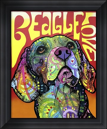 Framed Beagle Love Print