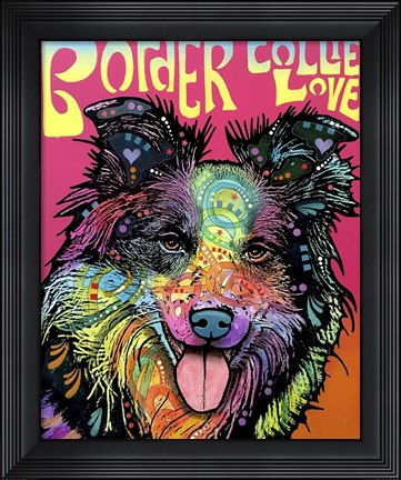 Framed Border Collie Love Print