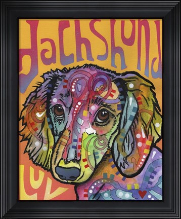 Framed Dachshund Luv Print