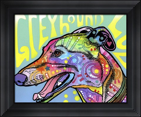 Framed Greyhound Luv Print