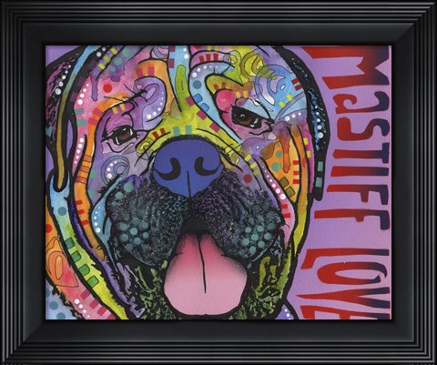 Framed Mastiff Love Print
