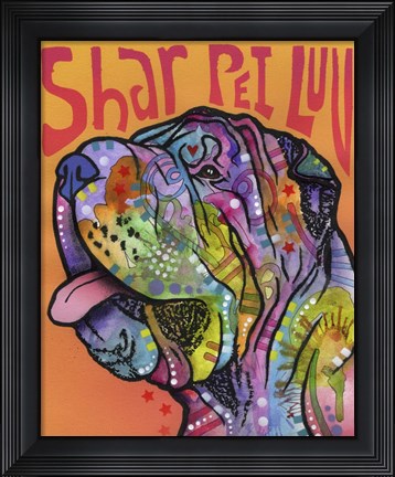 Framed Shar Pei Luv Print