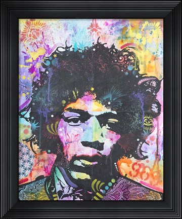 Framed Hendrix 6 Was 9 Print