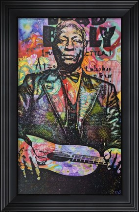 Framed Lead Belly Print