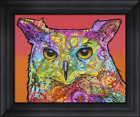 Framed Red Owl Print